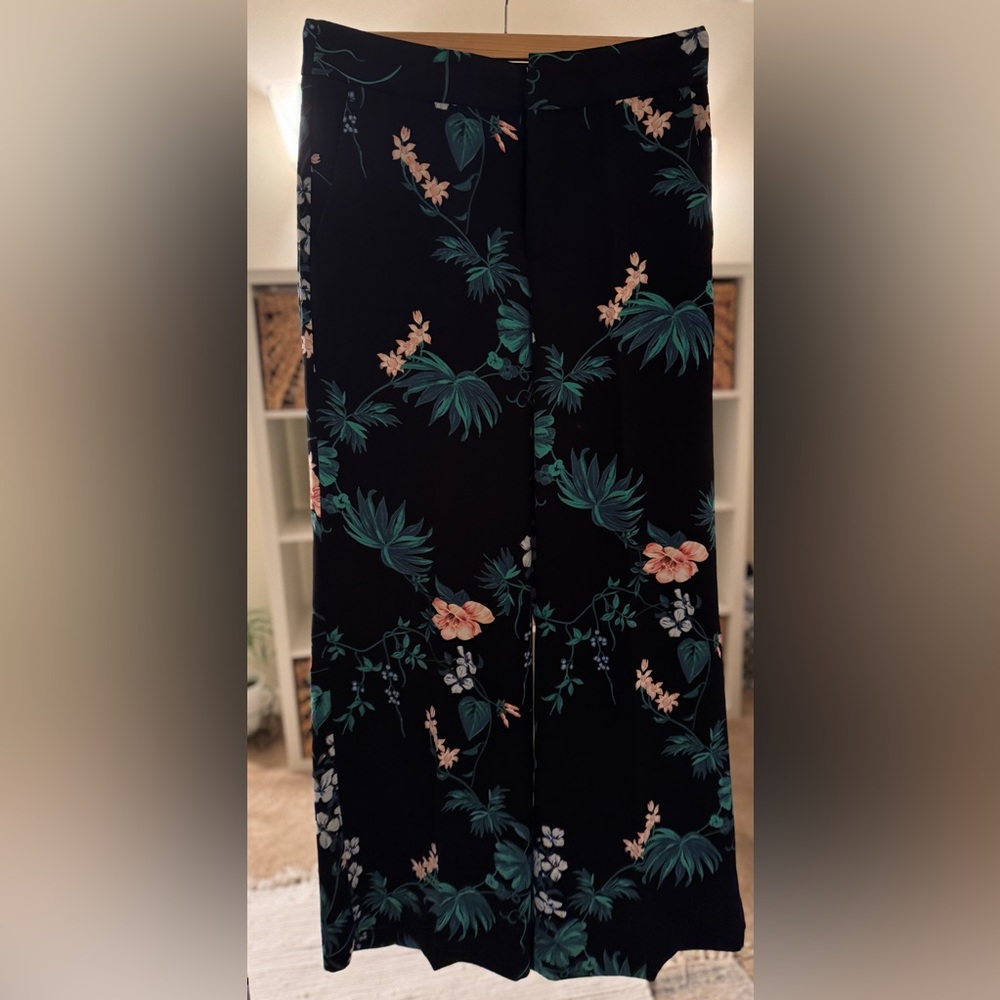 Banana Republic Floral Leaf Vine Wide Leg